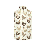 Cute rooster chicken cock Women's Padded Vest