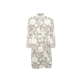 Scallop shell pattern Men's Long Sleeve Belted Night Robe