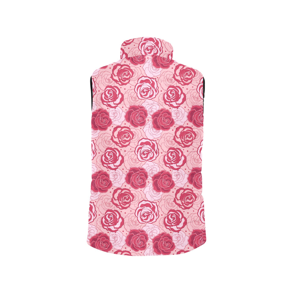 Rose Pattern Print Design 02 Men's Padded Vest