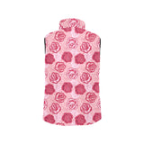 Rose Pattern Print Design 02 Men's Padded Vest