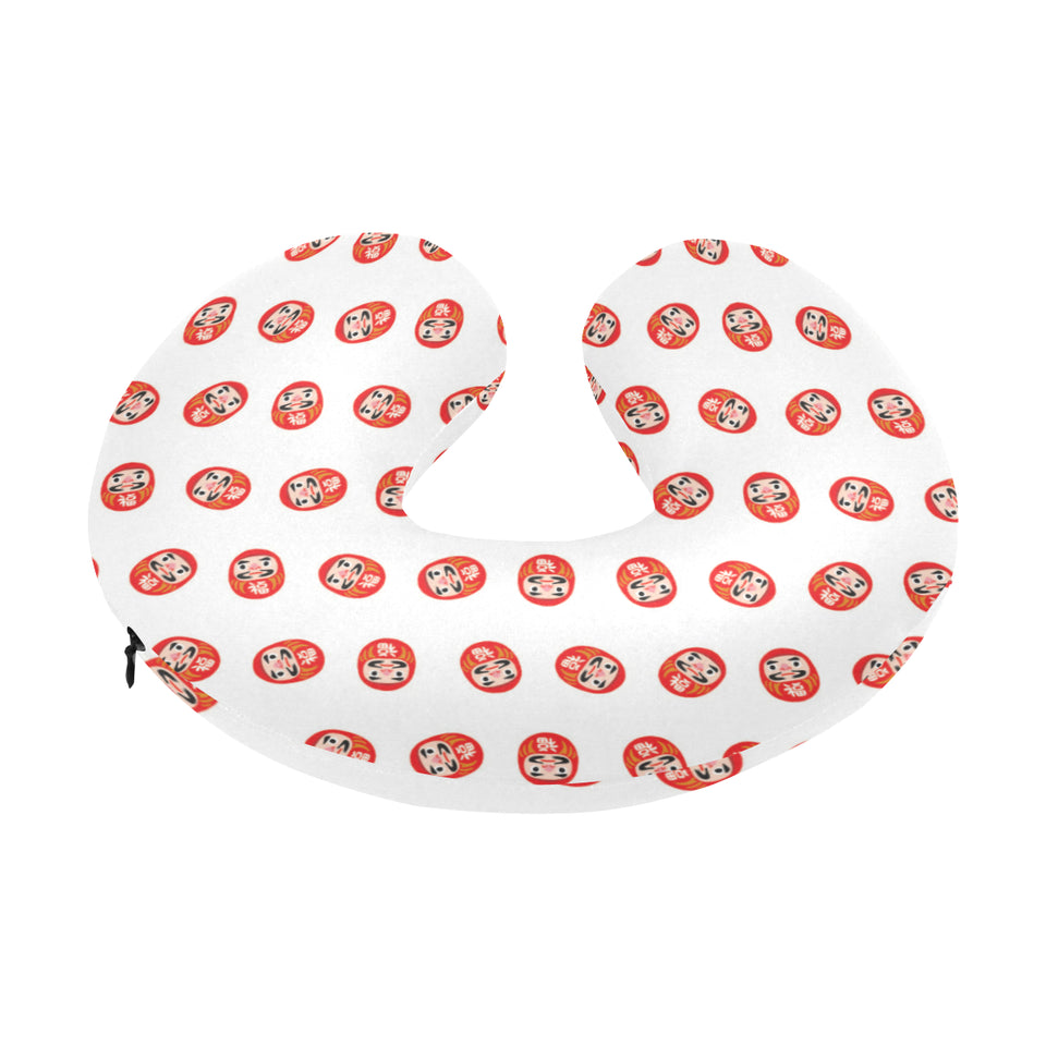 Daruma japanese wooden doll pattern U-Shaped Travel Neck Pillow