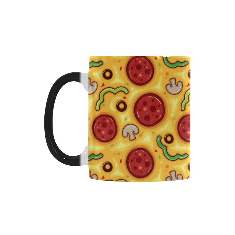 Pizza texture pattern Morphing Mug Heat Changing Mug