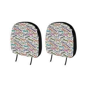 Sun Glasses Pattern Print Design 01 Car Headrest Cover