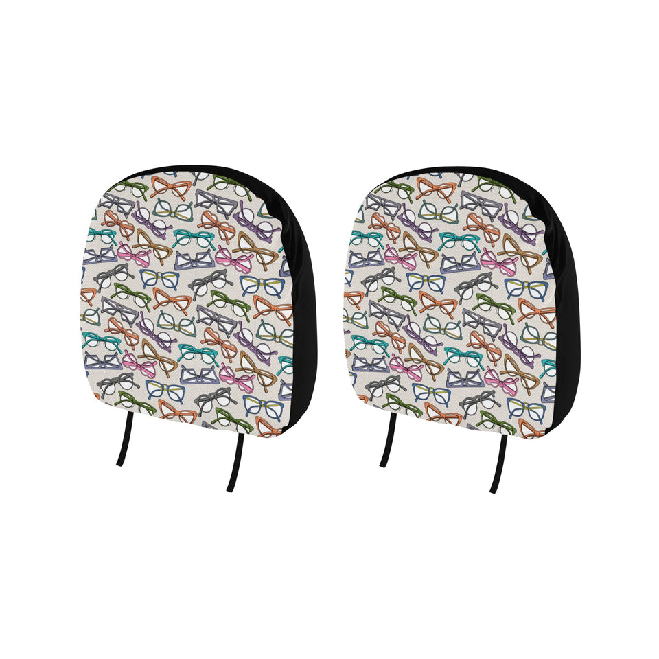 Sun Glasses Pattern Print Design 01 Car Headrest Cover