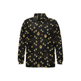 Dog Paws Pattern Print Design 05 Men's Long Sleeve Polo Shirt