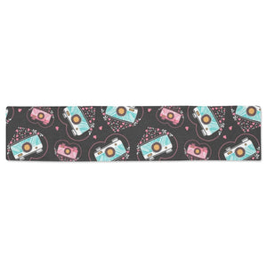 Camera Pattern Print Design 04 Table Runner