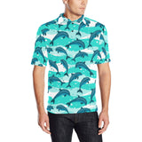 Dolphin sea pattern Men's All Over Print Polo Shirt
