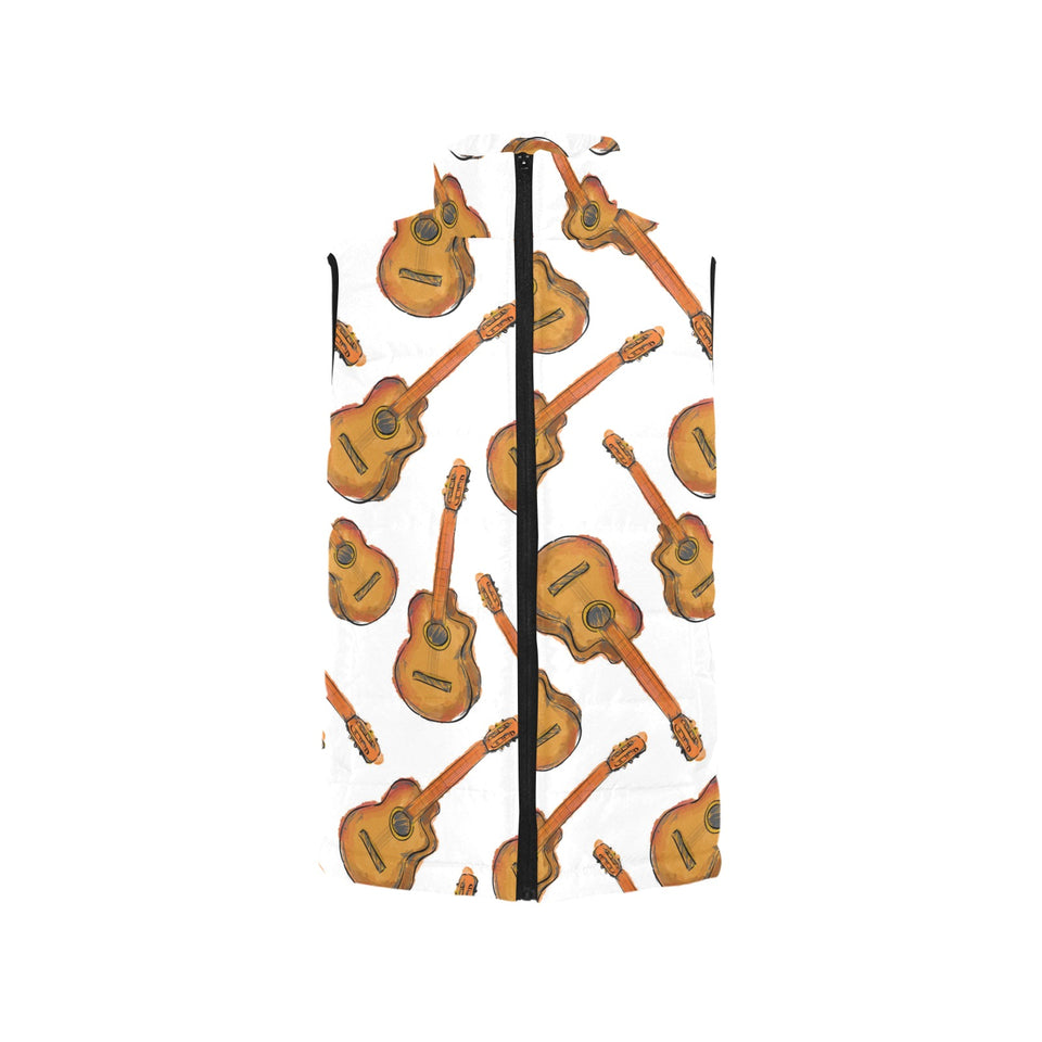 Paint Guitar Pattern Women's Padded Vest