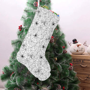 Spider web cobweb pattern Christmas Stocking