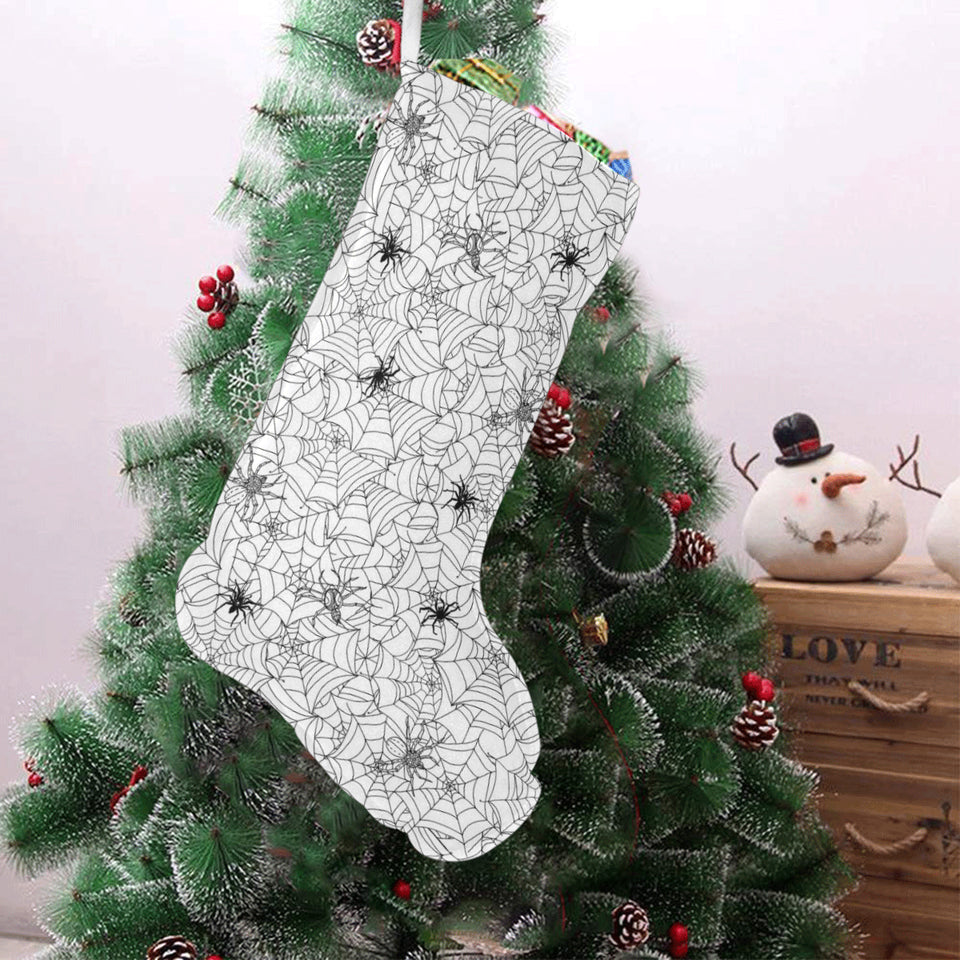 Spider web cobweb pattern Christmas Stocking