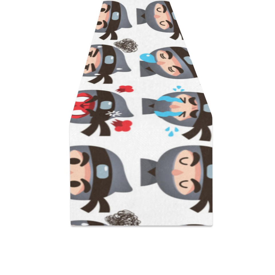 Cute ninja design pattern Table Runner