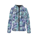 Shell design pattern Women's Padded Hooded Jacket