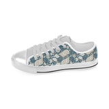 Sea turtle Polynesian Tribal design pattern Men's Low Top Shoes White