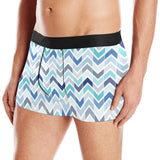 zigzag  chevron blue pattern Men's All Over Print Boxer Briefs Men's Underwear