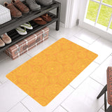 Orange traditional indian element pattern Doormat