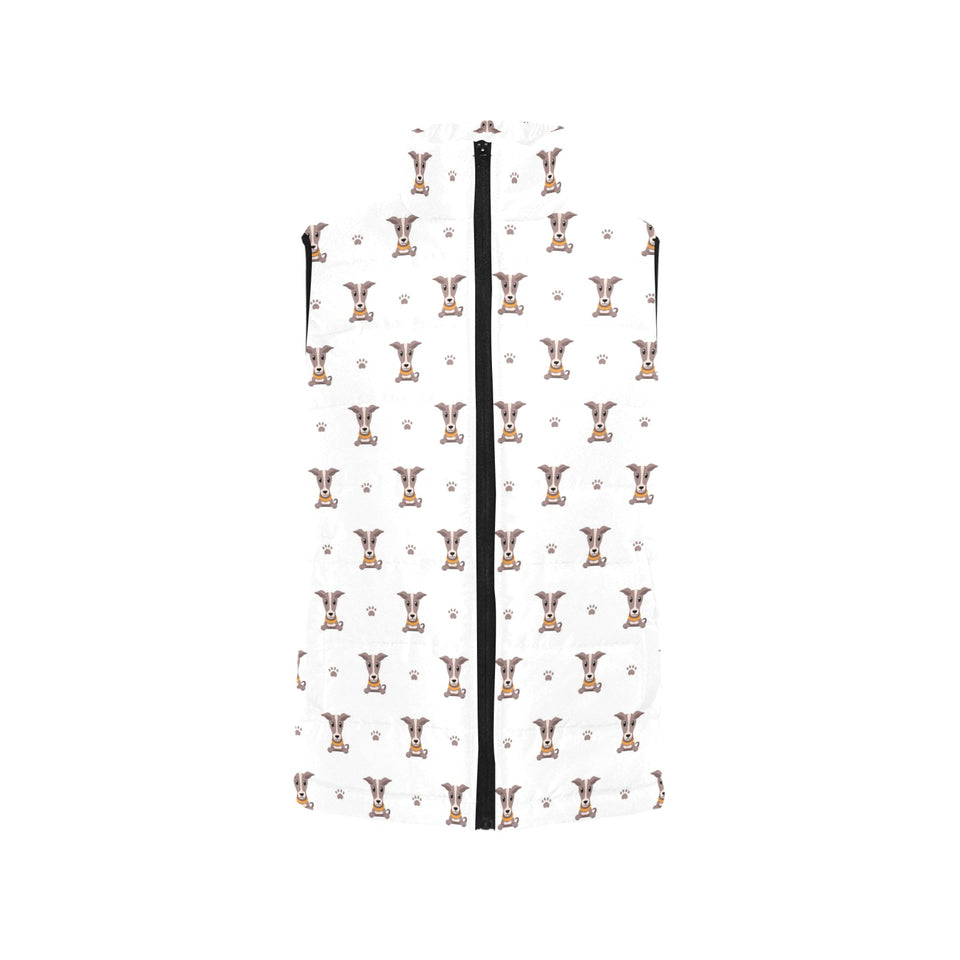 Greyhound Pattern Print Design 05 Women's Padded Vest