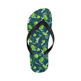 Lime ice flower pattern Unisex Flip Flops