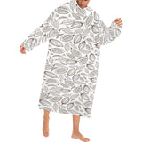 cacao beans leaves pattern Blanket Robe with Sleeves