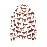 Horses running pattern background Kids' Boys' Girls' Padded Hooded Jacket