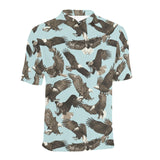 Eagle Pattern Print Design 01 Men's All Over Print Polo Shirt