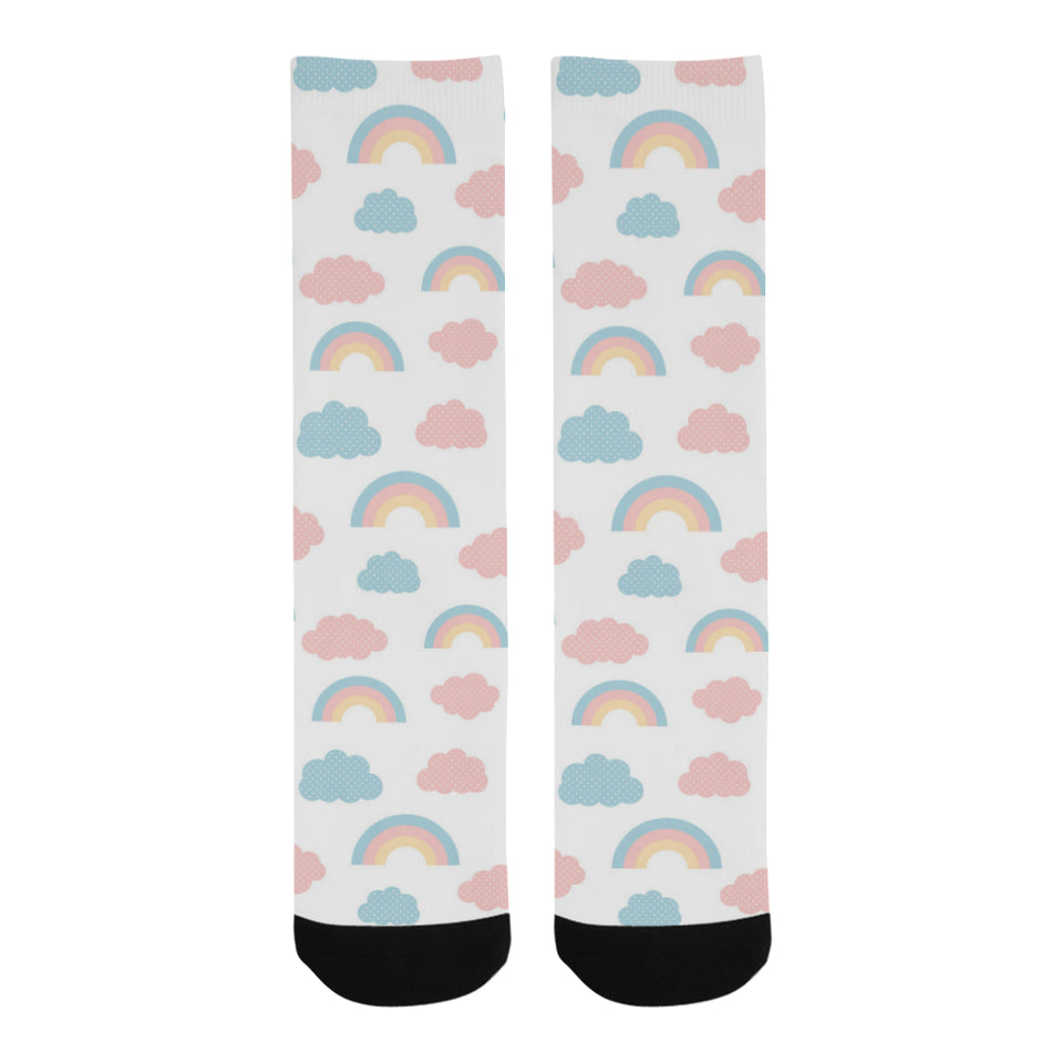Cute rainbow clound pattern Crew Socks
