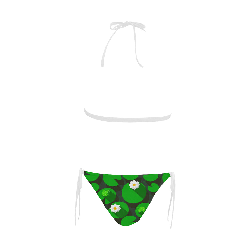 Frog waterlily pattern Sexy Bikinis Two-Piece Swimsuits