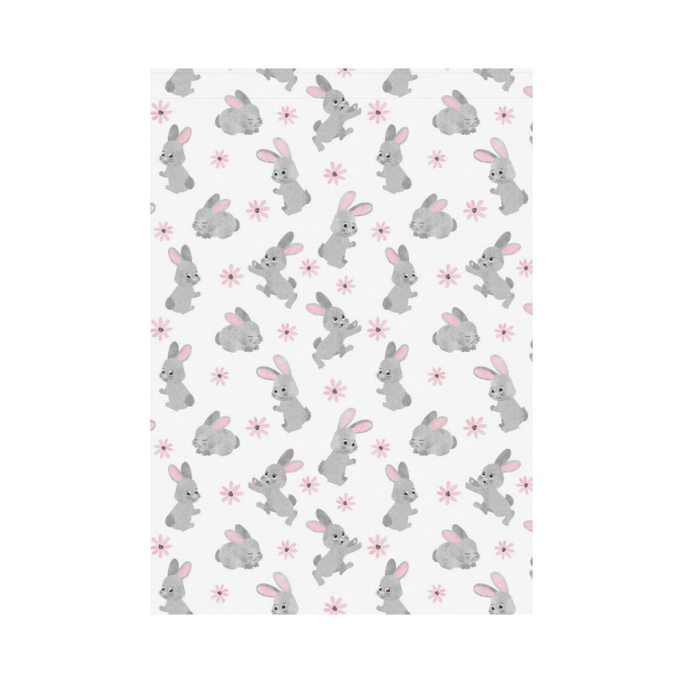 Watercolor cute rabbit pattern House Flag Garden Flag