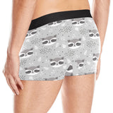Cute raccoons leaves dot Men's All Over Print Boxer Briefs Men's Underwear