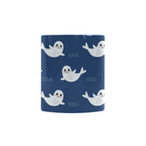 Cute white baby sea lion seal pattern Morphing Mug Heat Changing Mug