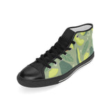 Avocado pattern Men's High Top Canvas Shoes Black