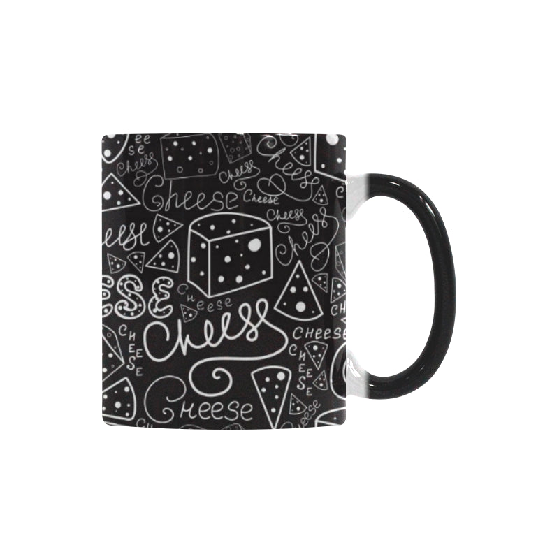 Handwritten cheese pattern Morphing Mug Heat Changing Mug