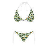 Beautiful parrot palm leaves pattern Sexy Bikinis Two-Piece Swimsuits