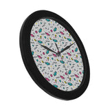 Candy design pattern Elegant Black Wall Clock