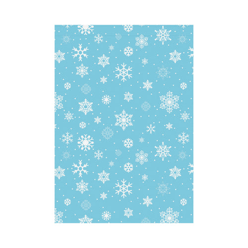 Snowflake pattern blue background House Flag Garden Flag