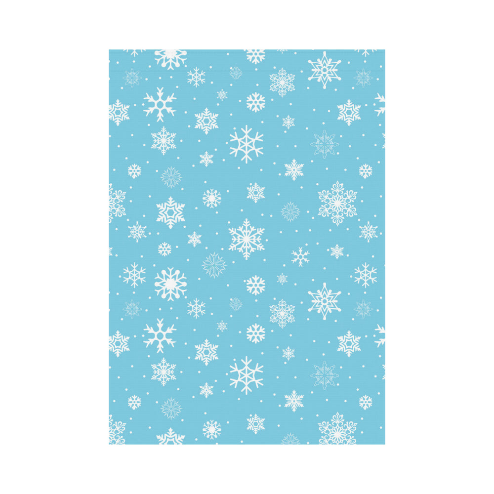 Snowflake pattern blue background House Flag Garden Flag