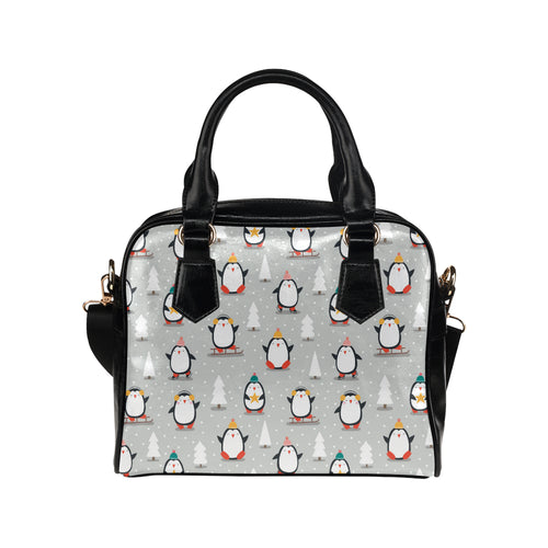 Cute Penguin christmas pattern Shoulder Handbag