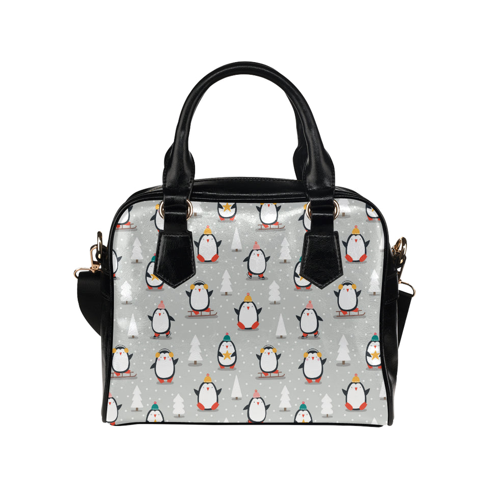 Cute Penguin christmas pattern Shoulder Handbag
