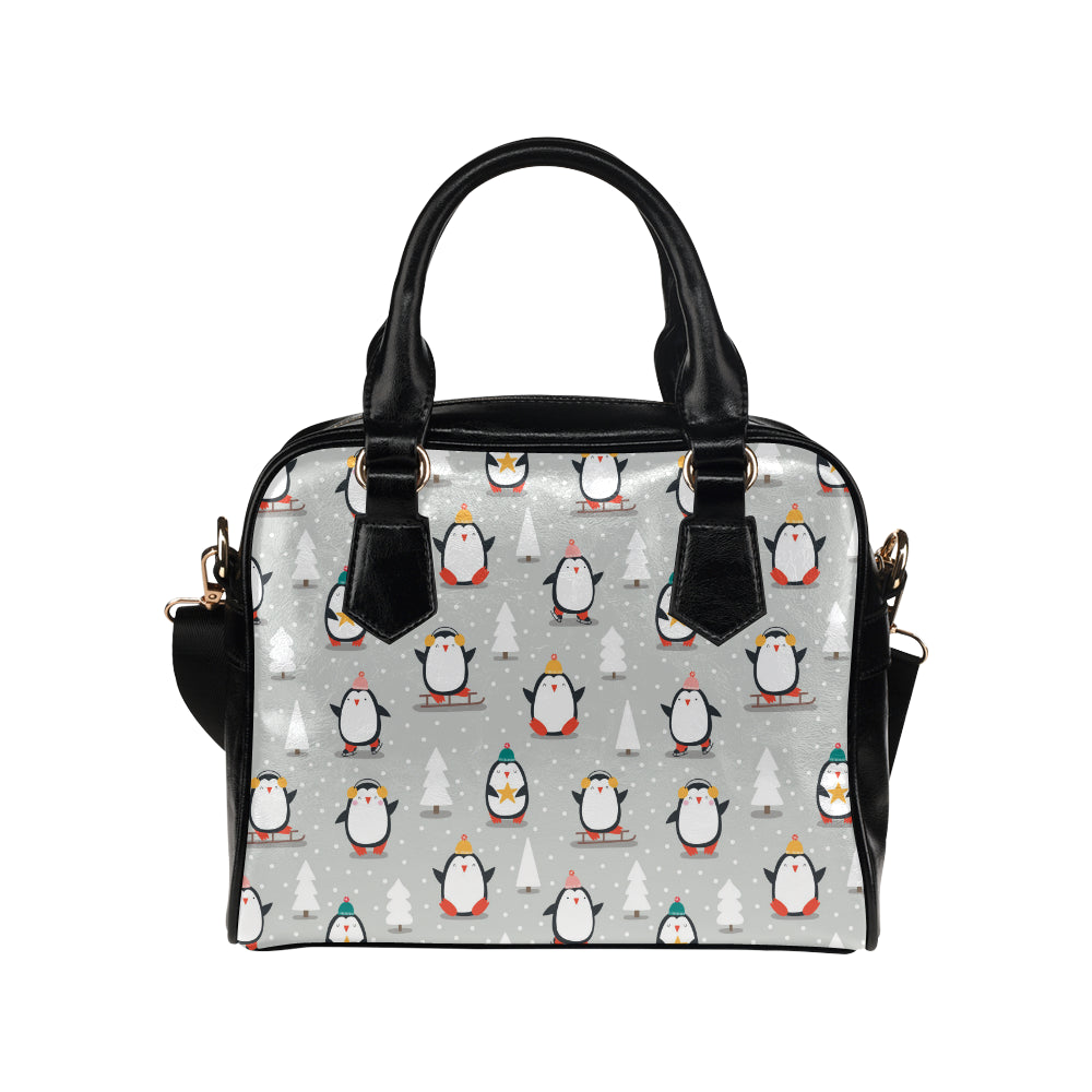 Cute Penguin christmas pattern Shoulder Handbag
