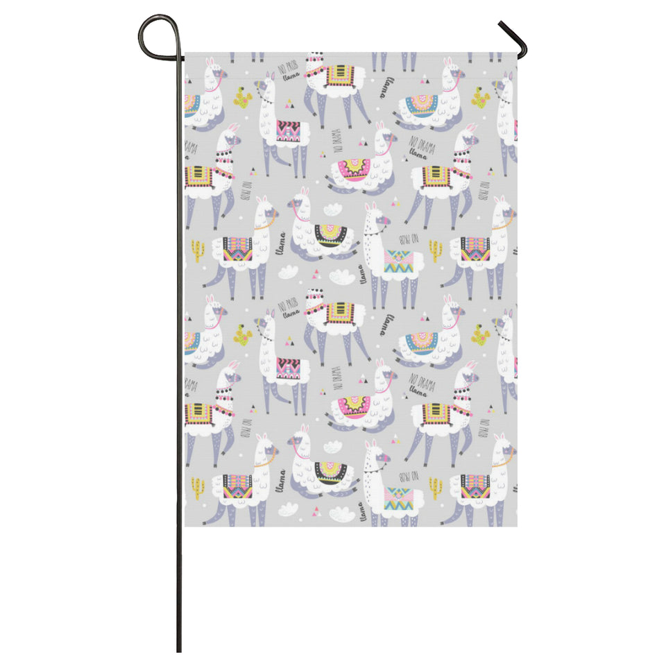 Cute Llama Alpaca pattern House Flag Garden Flag