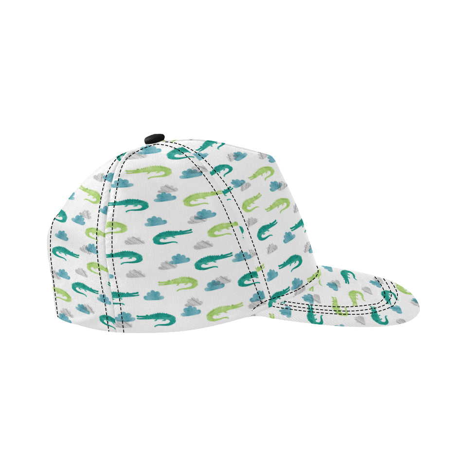 watercolor crocodile pattern All Over Print Snapback Cap