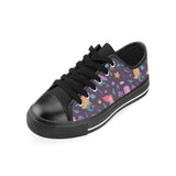 beautiful mermaid Fish jellyfish algae other marin Men's Low Top Canvas Shoes Black