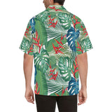 heliconia palm and monstera  leaves pattern Men's All Over Print Hawaiian Shirt