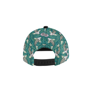 Koi Fish Carp Fish lotus pattern All Over Print Snapback Cap