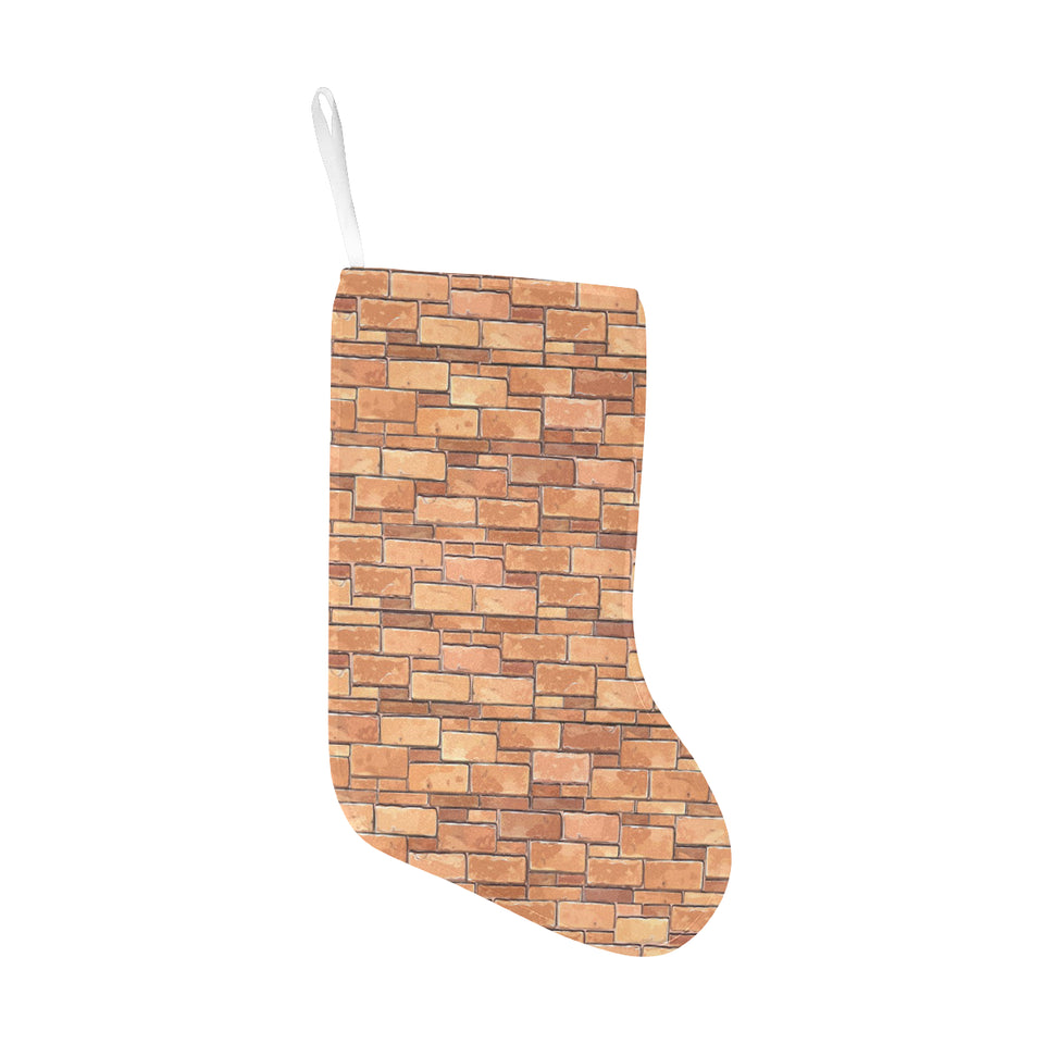 Brick Printed Pattern Print Design 04 Christmas Stocking