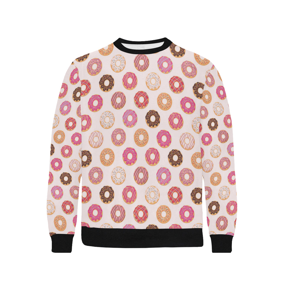 Colorful donut pattern Men's Crew Neck Sweatshirt