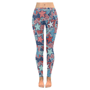 Hand drawn colorful starfish Women's Legging Fulfilled In US