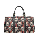 Red snake skull pattern Travel Bag