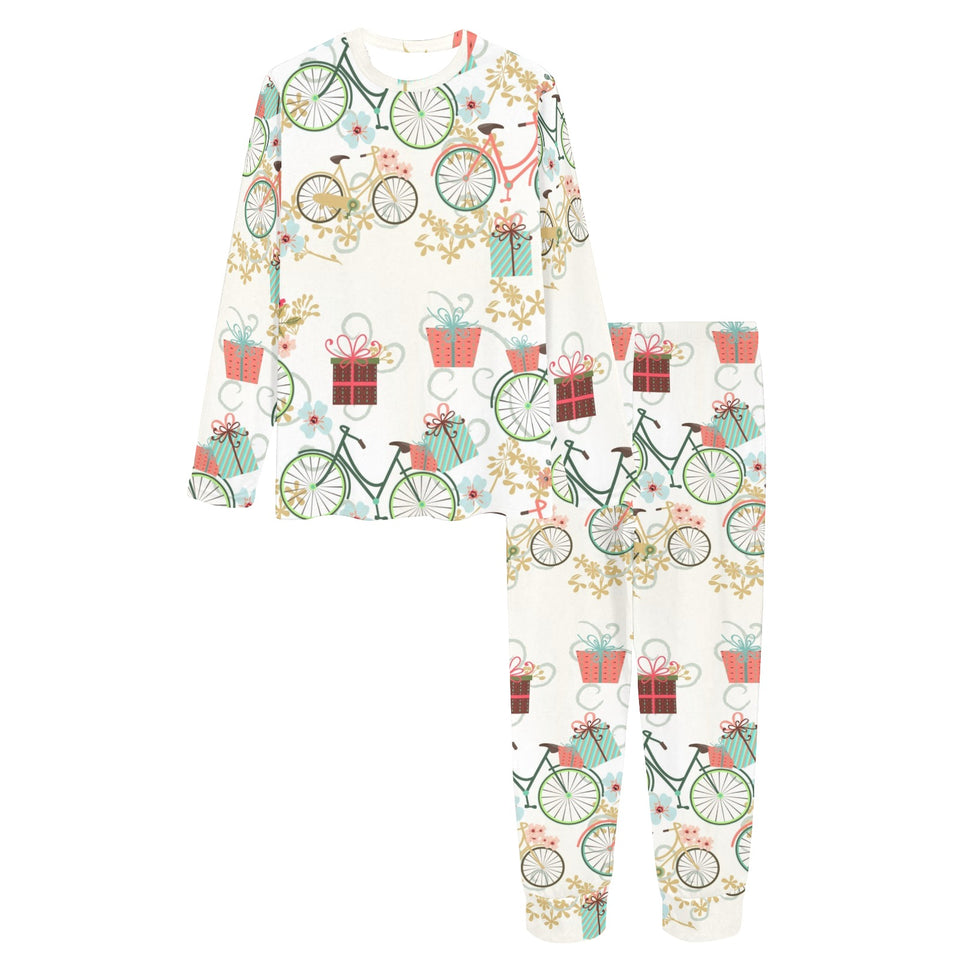 Bicycle Pattern Print Design 05 Women's All Over Print Pajama Set