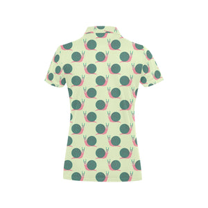 Snail Pattern Print Design 04 Women's All Over Print Polo Shirt