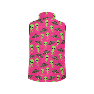 Alien Pattern Print Design 03 Men's Padded Vest